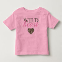 Wild Heart Leopard and Pink Kids T-shirt