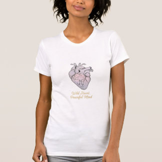 Wild Heart Peaceful Mind - Anatomical Heart Waterc T-Shirt