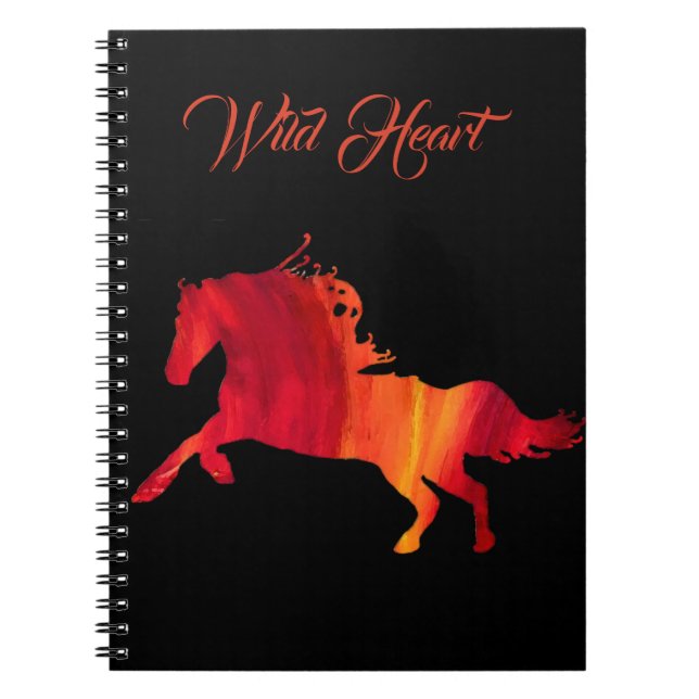 Wild Heart Red horse Art Notebook (Front)