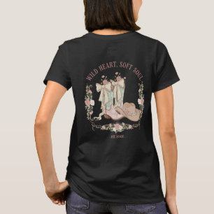Wild Heart Soft Soul Cowgirl Boots Pink Floral T-Shirt