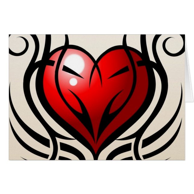 Wild Heart Tattoo style (Front Horizontal)