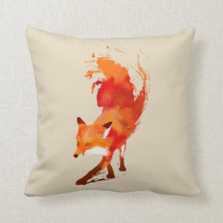 Wild Heart Water Colour Fox Pillow