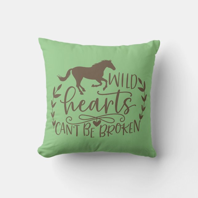 Wild Hearts Can't Be Broken with Horse Cushion (Front)