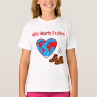 Wild Hearts Explore Map and Hiking Boots Art