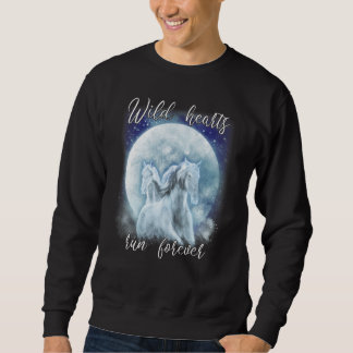Wild Hearts Run for ever Moon Horse Riding Sweatshirt