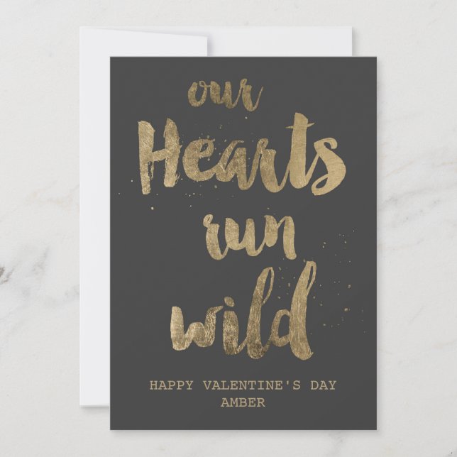 Wild hearts Valentine's Day Postcard (Front)