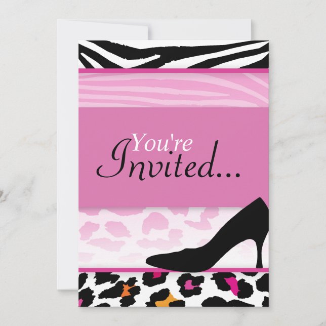 Wild Heel Invitation (Bachelorette or Birthday) (Front)