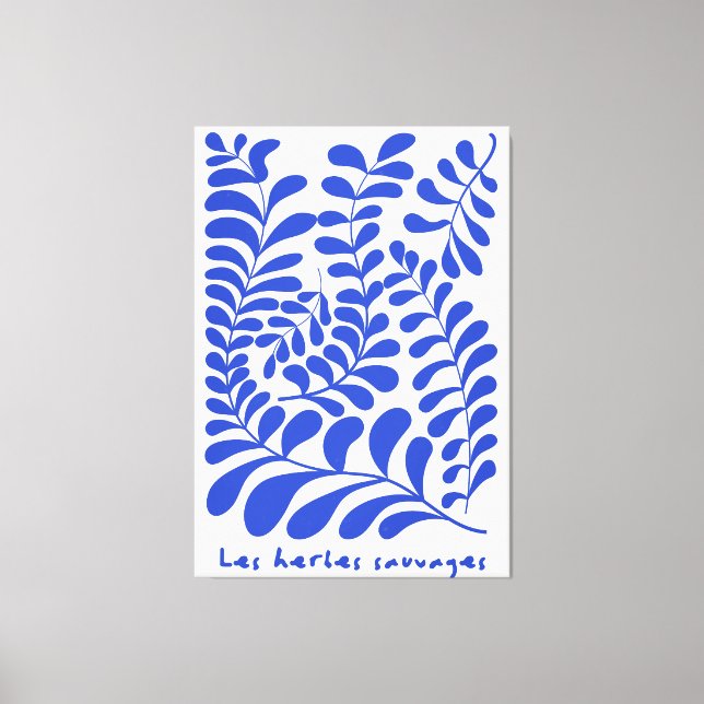 Wild herbs painting, Matisse style Canvas Print (Front)