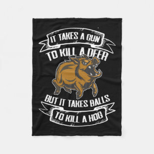 Wild Hog Hunting Boar Hunting  Fleece Blanket