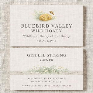 Wild Honey Shabby Chic Linen Country Business Card