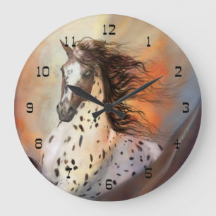 Wild Horse 2 Round Wall Clock