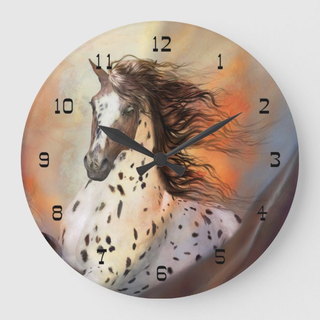 Wild Horse 2 Round Wall Clock (Front)