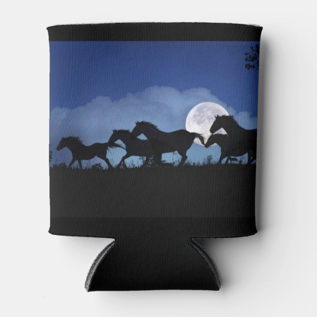 Wild Horse and Moon Can Cooler (Front)