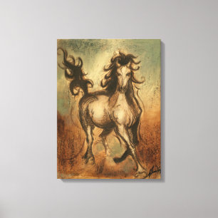 Wild Horse and Warm Colours Canvas Print