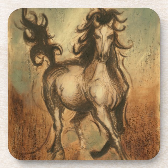 Wild Horse and Warm Colours Coaster (Front)