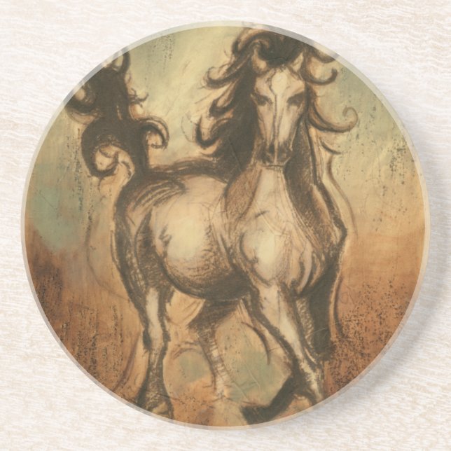 Wild Horse and Warm Colours Coaster (Front)