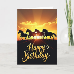 Wild Horse Birthday Card