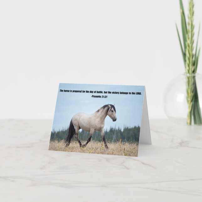 Wild Horse Christian Thank You Card (Front)