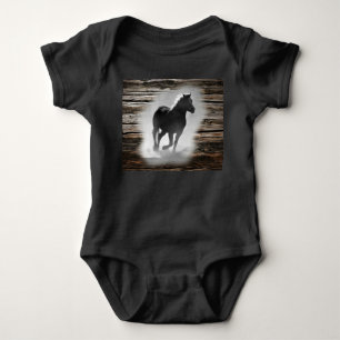 Wild Horse Galloping Baby Bodysuit
