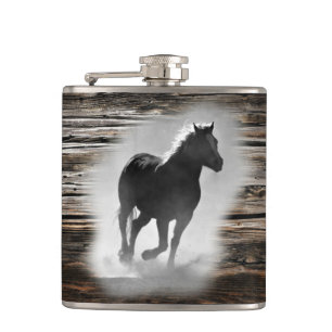 Wild Horse Galloping Hip Flask