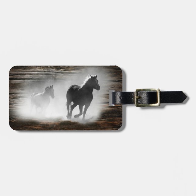 Wild Horse Galloping Luggage Tag (Front Horizontal)