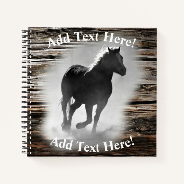 Wild Horse Galloping Notebook (Front)