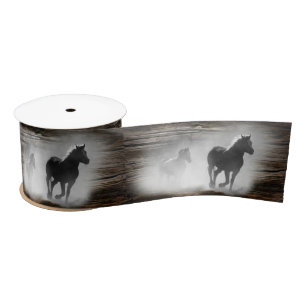 Wild Horse Galloping Satin Ribbon
