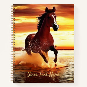 Wild Horse Galloping Through Surf Journal