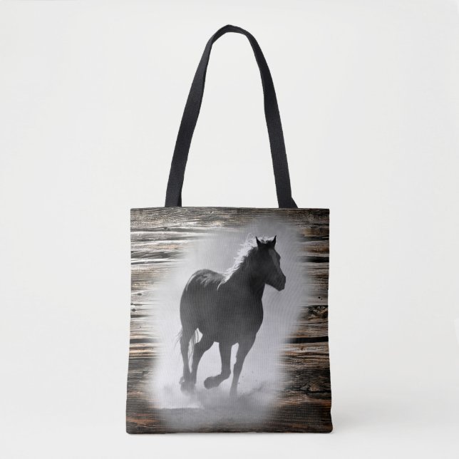 Wild Horse Galloping Tote Bag (Front)