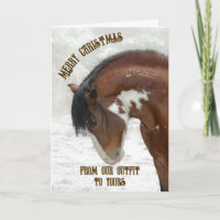 Wild Horse in Snow Christmas