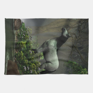 Wild Horse in the Forest Tea Towel
