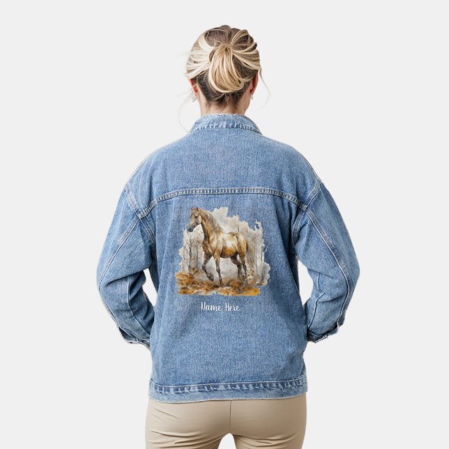Wild Horse No. 2 Personalised Denim Jacket (Model)