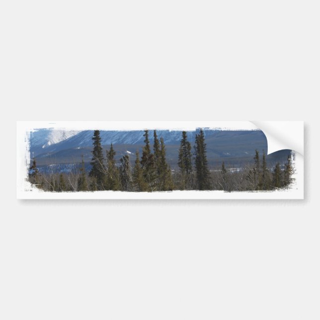 Wild Horse on Alaska Highway Bumper Sticker (Front)