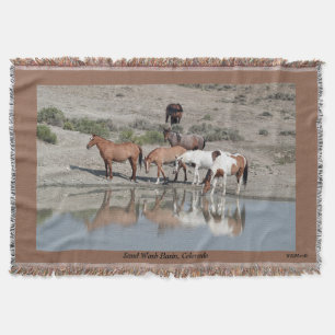 Wild Horse Reflections  Throw Blanket