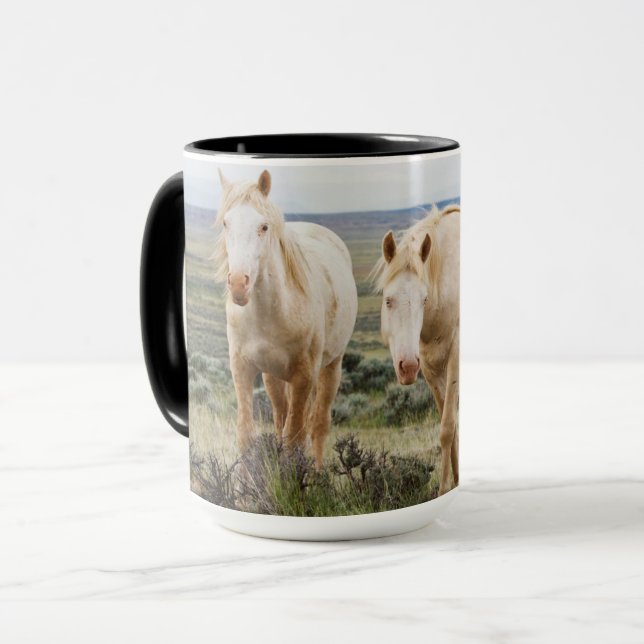 Wild Horse Roaming on the Priaire of Cody Mug (Front Left)