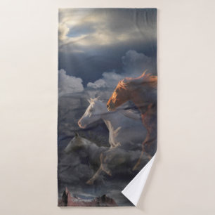 Wild Horse Spirits RUN TILL TOMORROW Bath Towel