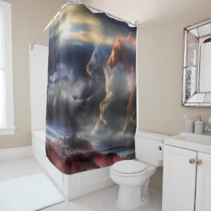 Wild Horse Spirits RUN TILL TOMORROW Shower Curtain