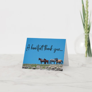 Wild Horse Thank You Card