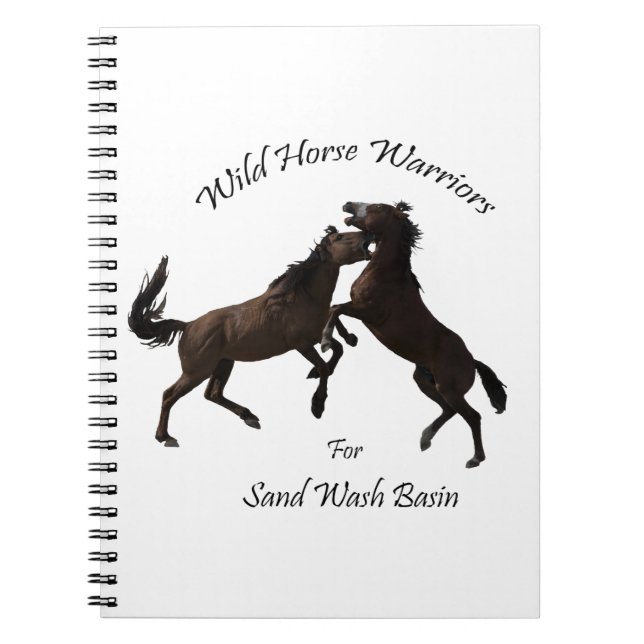 Wild Horse Warriors for Sand Wash Basin Notebook (Front)