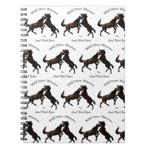 Wild Horse Warriors for Sand Wash Basin Spiral Notebook