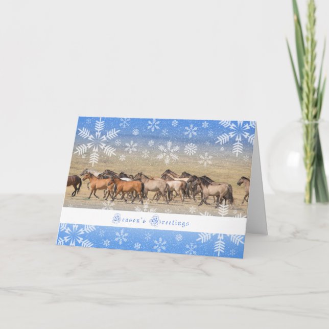 Wild Horses - 5x7 Holiday Card (Front)