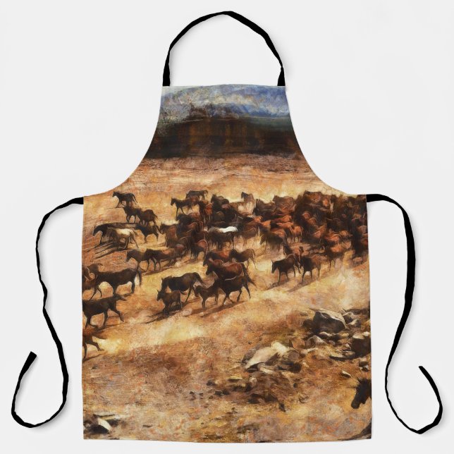 Wild Horses: Artistic Animal Majesty. Apron (Front)