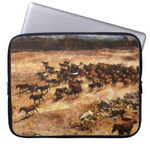 Wild Horses: Artistic Animal Majesty. Laptop Sleeve