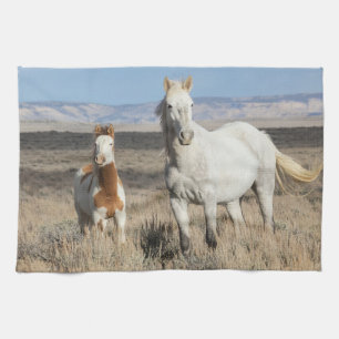 Wild Horses at Home in the Sandwash Basin Tea Towel