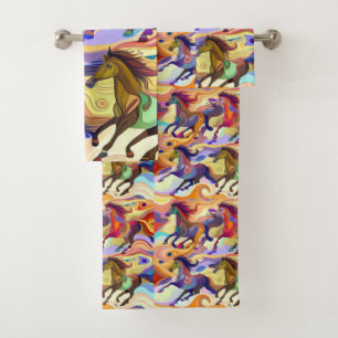 Wild Horses Bath Towel Set