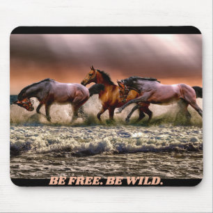 Wild horses - be free, be wild mouse pad