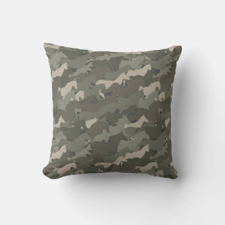 Wild Horses Camouflage Pattern Cushion