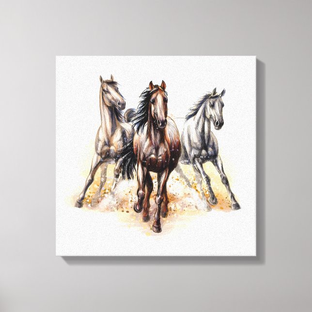 Wild Horses Canvas Print (Front)