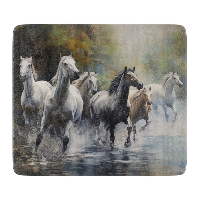 Wild Horses Cutting Board (Front)