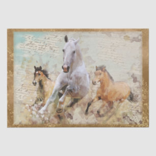 Wild Horses Decoupage Tissue Paper